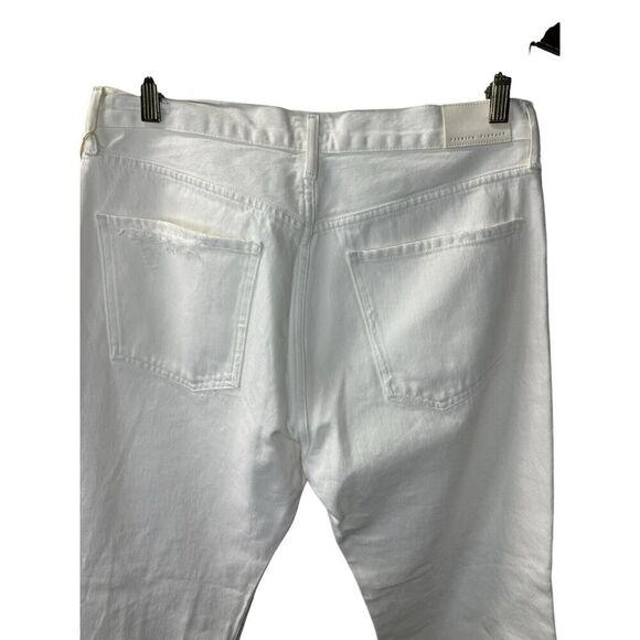 $228 CITIZENS OF HUMANITY EMERY CROP JEANS MOONSTONE WHITE DISTRESS SZ 29 - Picture 7 of 14